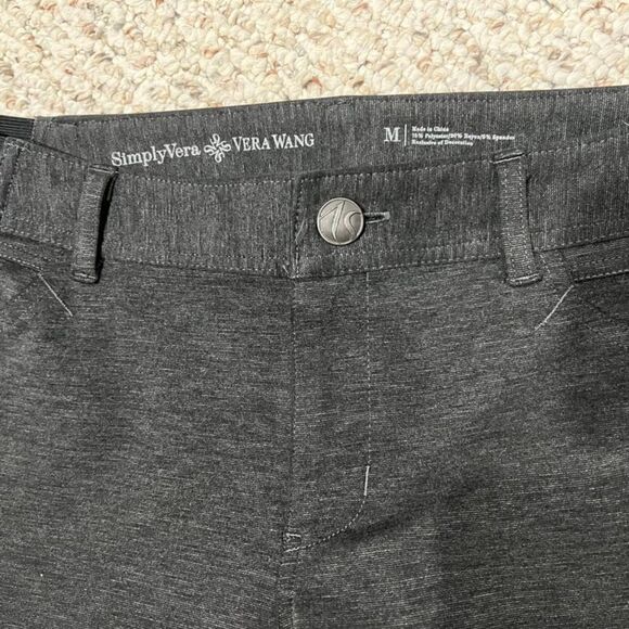 Simply Vera Vera Wang Charcoal Grey Elastic Waist Jegging Legging Pants Medium - Picture 3 of 9